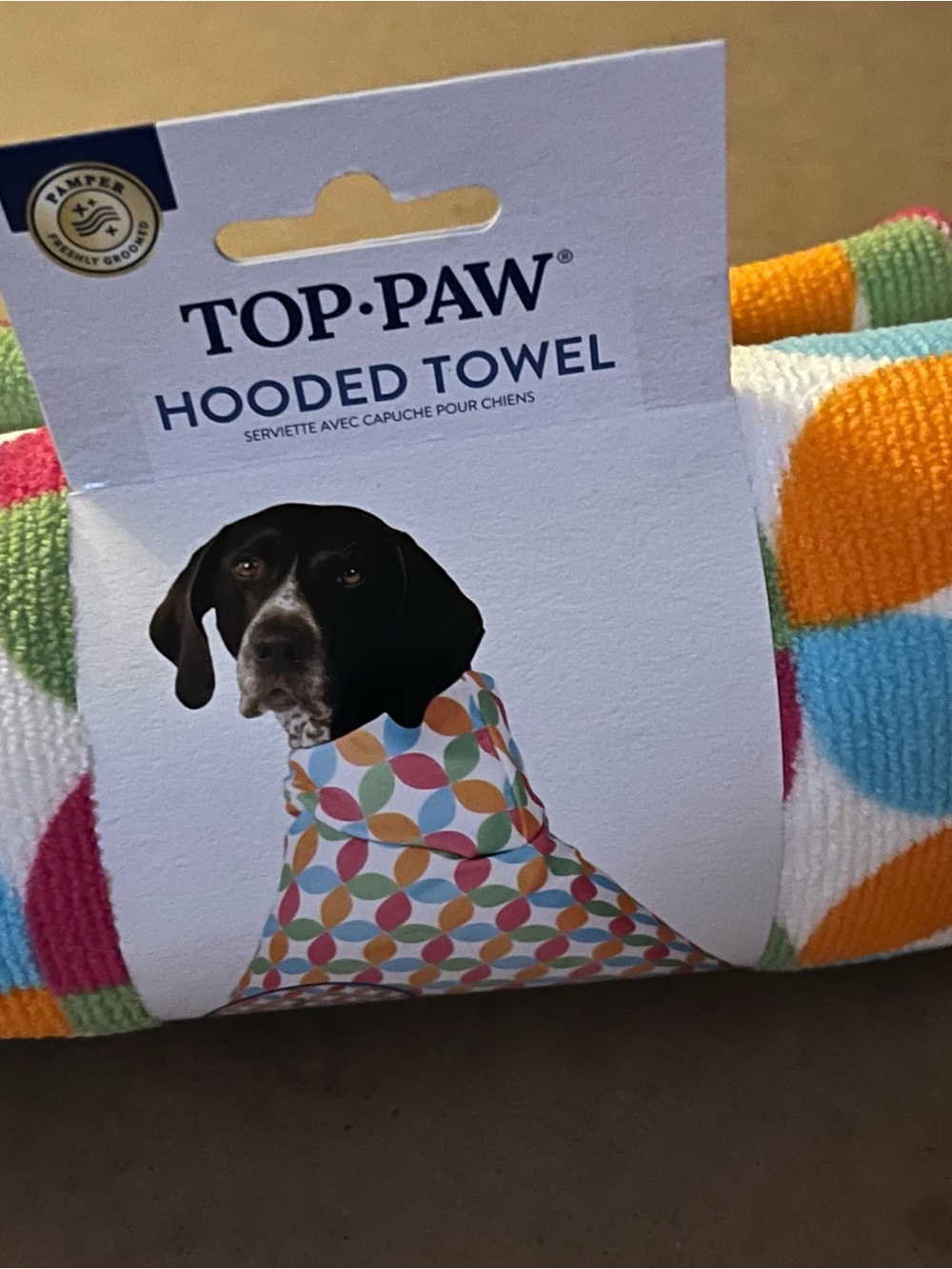 TOP•PAW Multicolor Hooded Dog Towel
